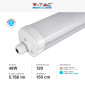 V-Tac VT-1574 Tubo LED Plafoniera 48W Lampadina SMD IP65 150cm