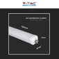 V-Tac VT-1574 Tubo LED Plafoniera 48W Lampadina SMD IP65 150cm