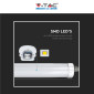 V-Tac VT-1574 Tubo LED Plafoniera 48W Lampadina SMD IP65 150cm