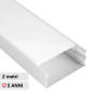 V-Tac VT-8206 Profilo Piatto Largo in Alluminio per Strisce LED a Superficie con Copertura Opaca Lunghezza 2 metri - SKU 23178