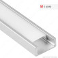 V-Tac VT-9327 Profilo Piatto in Alluminio per Strisce LED a Superficie con Copertura Opaca Lunghezza 2 metri - SKU 3370